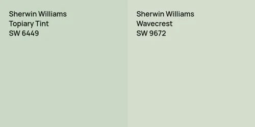 SW 6449 Topiary Tint vs SW 9672 Wavecrest