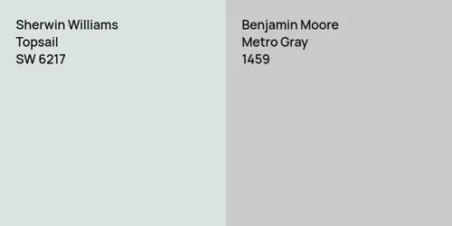 SW 6217 Topsail vs 1459 Metro Gray