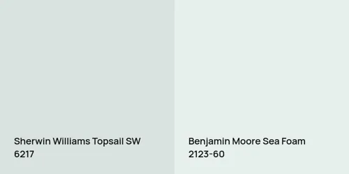 SW 6217 Topsail vs 2123-60 Sea Foam