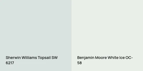 SW 6217 Topsail vs OC-58 White Ice