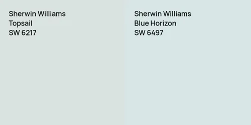 SW 6217 Topsail vs SW 6497 Blue Horizon