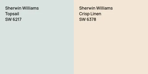 SW 6217 Topsail vs SW 6378 Crisp Linen