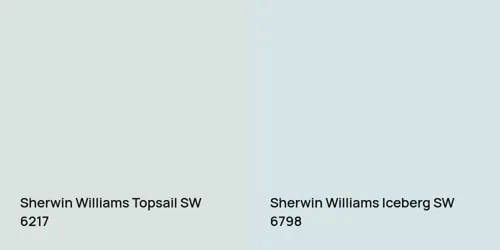 SW 6217 Topsail vs SW 6798 Iceberg