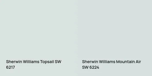 SW 6217 Topsail vs SW 6224 Mountain Air