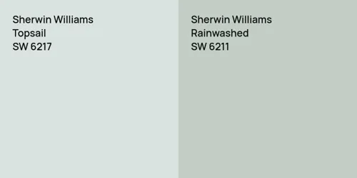 SW 6217 Topsail vs SW 6211 Rainwashed