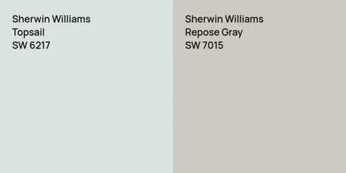 SW 6217 Topsail vs SW 7015 Repose Gray