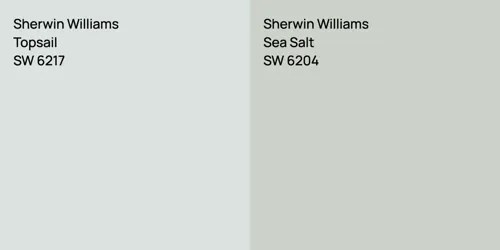 SW 6217 Topsail vs SW 6204 Sea Salt