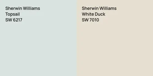 SW 6217 Topsail vs SW 7010 White Duck