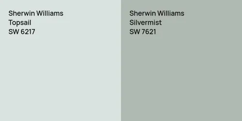 SW 6217 Topsail vs SW 7621 Silvermist