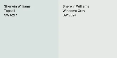 SW 6217 Topsail vs SW 9624 Winsome Grey