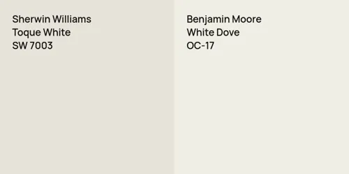 SW 7003 Toque White vs OC-17 White Dove