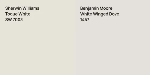 SW 7003 Toque White vs 1457 White Winged Dove