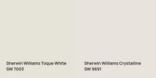 SW 7003 Toque White vs SW 9691 Crystalline