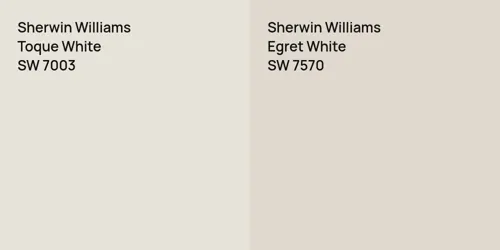 SW 7003 Toque White vs SW 7570 Egret White