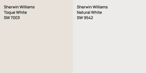 SW 7003 Toque White vs SW 9542 Natural White