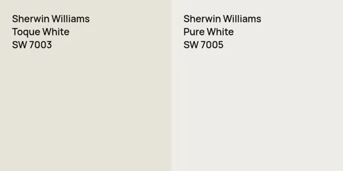 SW 7003 Toque White vs SW 7005 Pure White