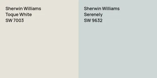 SW 7003 Toque White vs SW 9632 Serenely