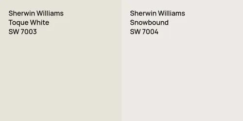 SW 7003 Toque White vs SW 7004 Snowbound