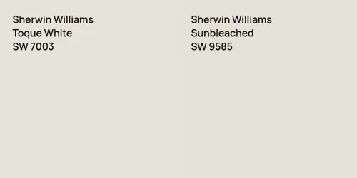 SW 7003 Toque White vs SW 9585 Sunbleached