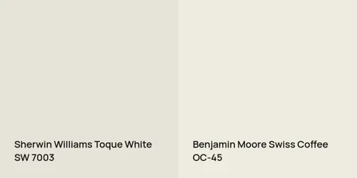 SW 7003 Toque White vs OC-45 Swiss Coffee