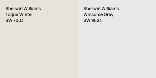 SW 7003 Toque White vs SW 9624 Winsome Grey