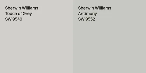 SW 9549 Touch of Grey vs SW 9552 Antimony