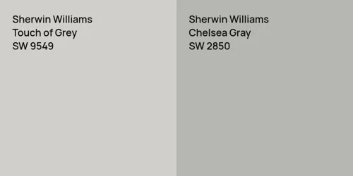 SW 9549 Touch of Grey vs SW 2850 Chelsea Gray