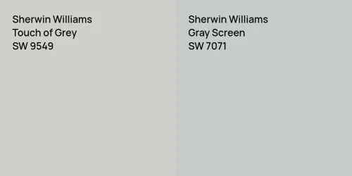 SW 9549 Touch of Grey vs SW 7071 Gray Screen