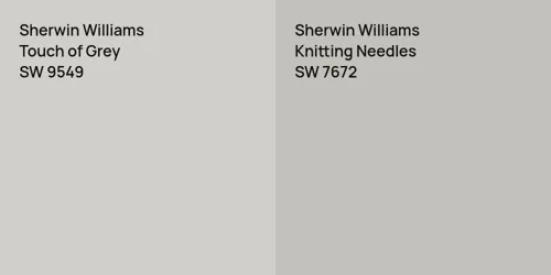 SW 9549 Touch of Grey vs SW 7672 Knitting Needles