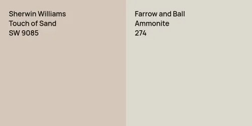 SW 9085 Touch of Sand vs 274 Ammonite