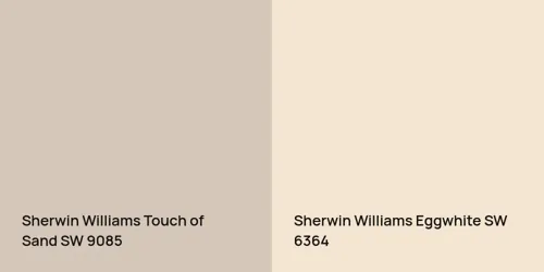 SW 9085 Touch of Sand vs SW 6364 Eggwhite