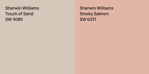 SW 9085 Touch of Sand vs SW 6331 Smoky Salmon