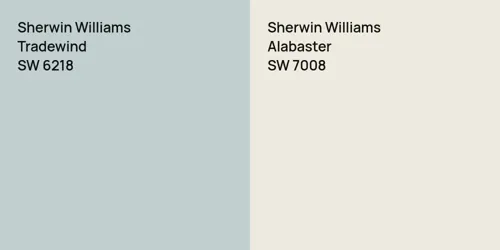 SW 6218 Tradewind vs SW 7008 Alabaster