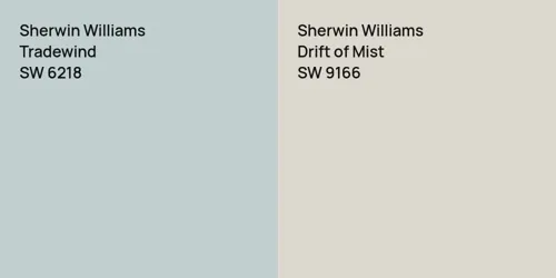 SW 6218 Tradewind vs SW 9166 Drift of Mist