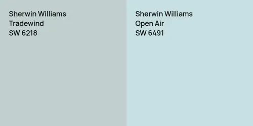 SW 6218 Tradewind vs SW 6491 Open Air