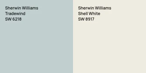 SW 6218 Tradewind vs SW 8917 Shell White