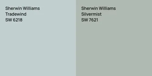 SW 6218 Tradewind vs SW 7621 Silvermist