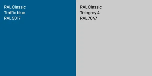 RAL 5017  Traffic blue vs RAL 7047 Telegrey 4