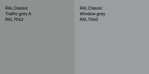 RAL 7042  Traffic grey A vs RAL 7040  Window grey