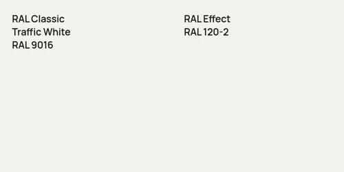 RAL 9016 Traffic White vs RAL 120-2 