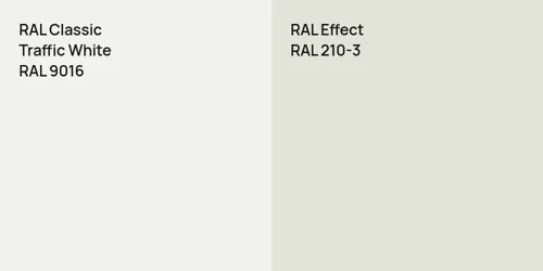 RAL 9016 Traffic White vs RAL 210-3 