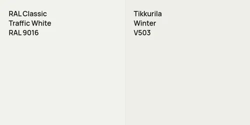 RAL 9016 Traffic White vs V503 Winter