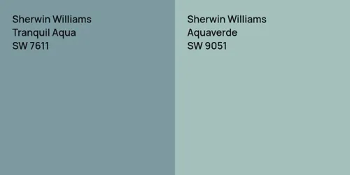 SW 7611 Tranquil Aqua vs SW 9051 Aquaverde