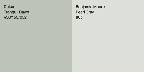 45GY 55/052 Tranquil Dawn vs 863 Pearl Gray