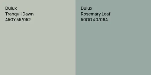 45GY 55/052 Tranquil Dawn vs 50GG 40/064 Rosemary Leaf