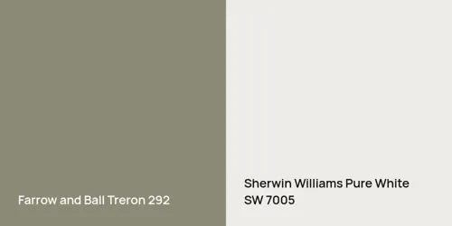 292 Treron vs SW 7005 Pure White