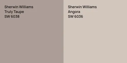 SW 6038 Truly Taupe vs SW 6036 Angora