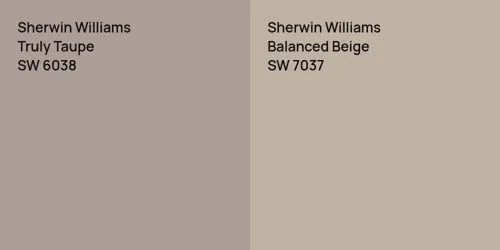 SW 6038 Truly Taupe vs SW 7037 Balanced Beige