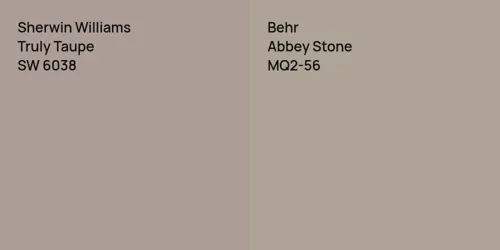 SW 6038 Truly Taupe vs MQ2-56 Abbey Stone