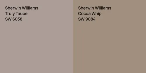 SW 6038 Truly Taupe vs SW 9084 Cocoa Whip